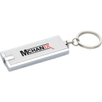 Rectangular LED Key Light with Split Ring - Silver - Front