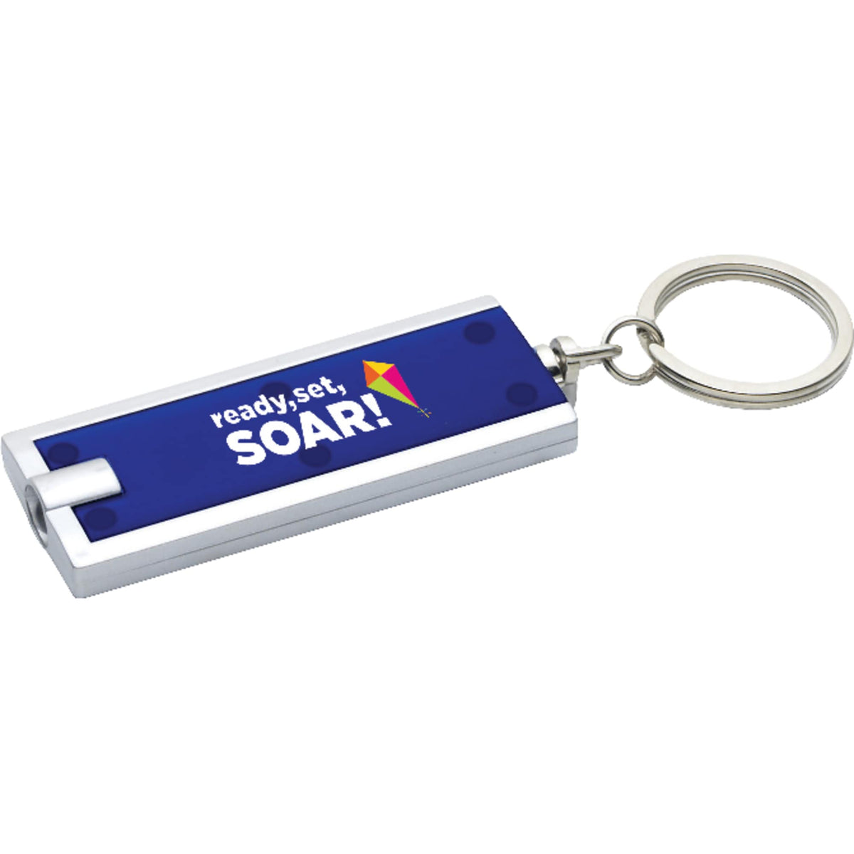 Rectangular LED Key Light with Split Ring - Translucent Blue - Photo