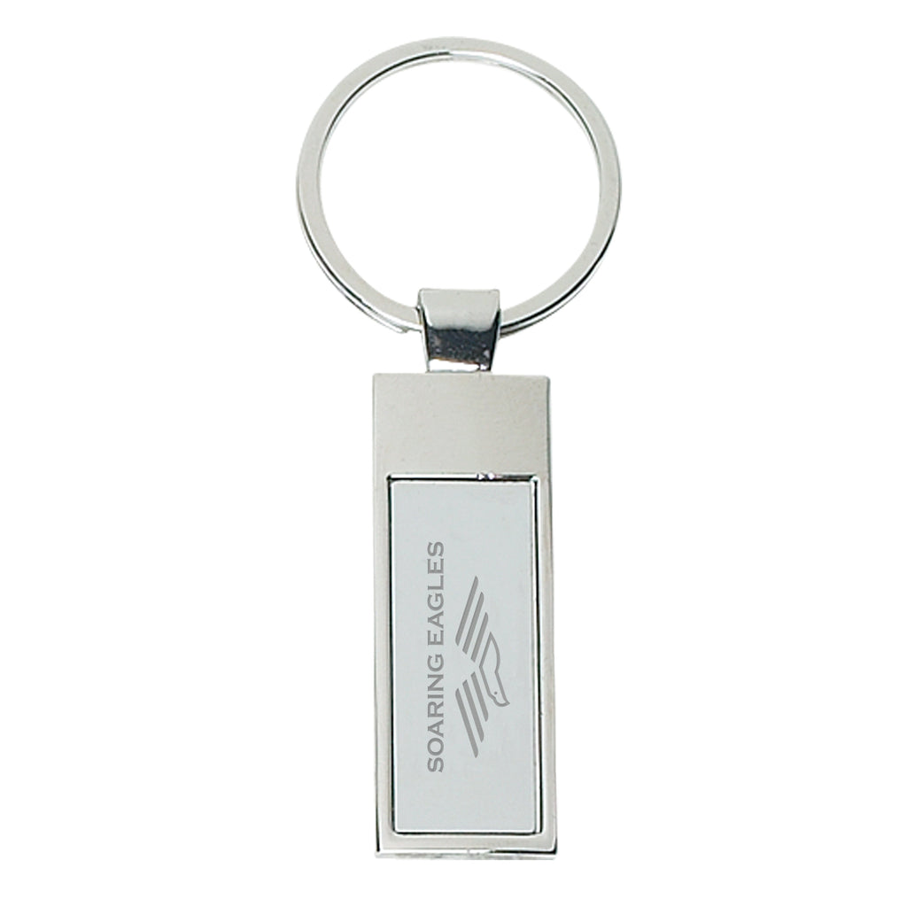 Rectangular Metal Key Tag - Laser Engraving