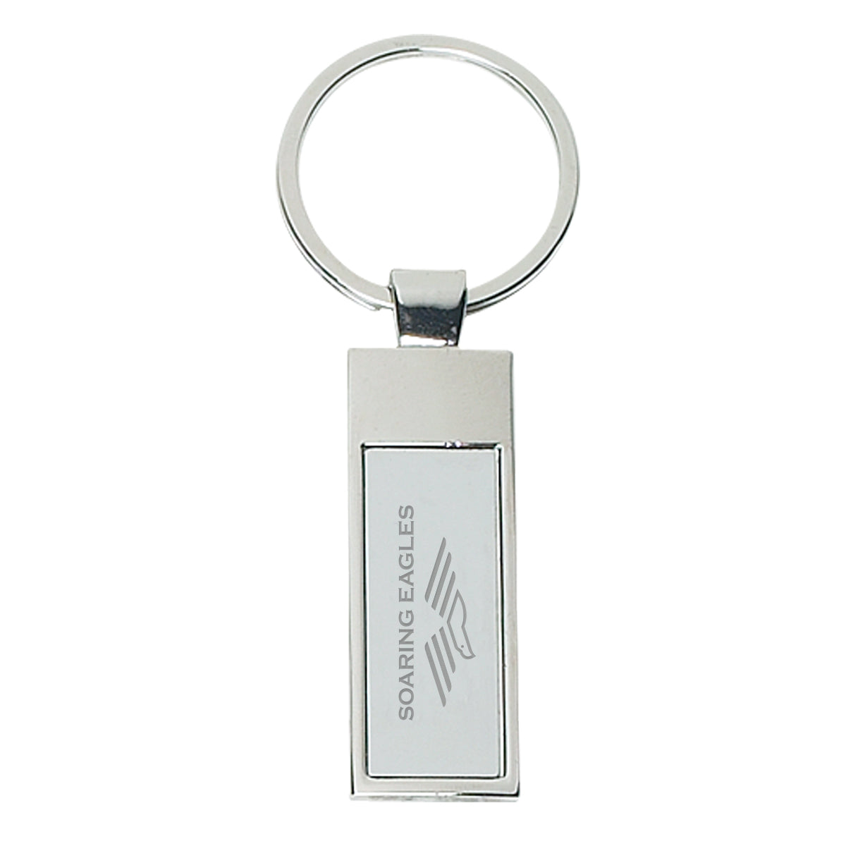 Rectangular Metal Key Tag - Laser Engraving