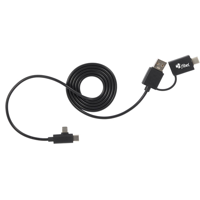 Recycled 5-in-1 Charging Cable, 39 Inch