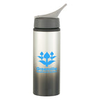 Recycled Aluminum Ozona Tumbler, 25 oz - Silver with Black - Silk Screen