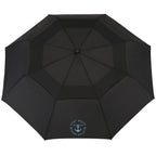 Recycled Auto-Open Folding Umbrella, 46 Inch - Black - Front 3