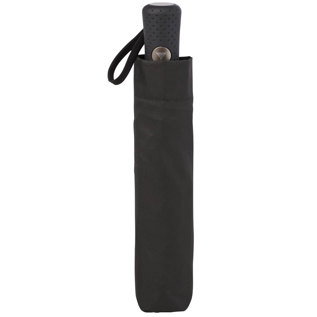 Recycled Auto-Open Folding Umbrella, 46 Inch - Black - Front 5