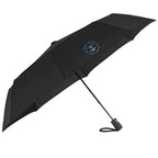 Recycled Auto-Open Folding Umbrella, 46 Inch - Black - Left Angle 2