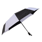 Recycled Auto-Open Folding Umbrella, 46 Inch - Black/White - Right Angle 2