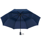 Recycled Auto-Open Folding Umbrella, 46 Inch - Navy - Bot