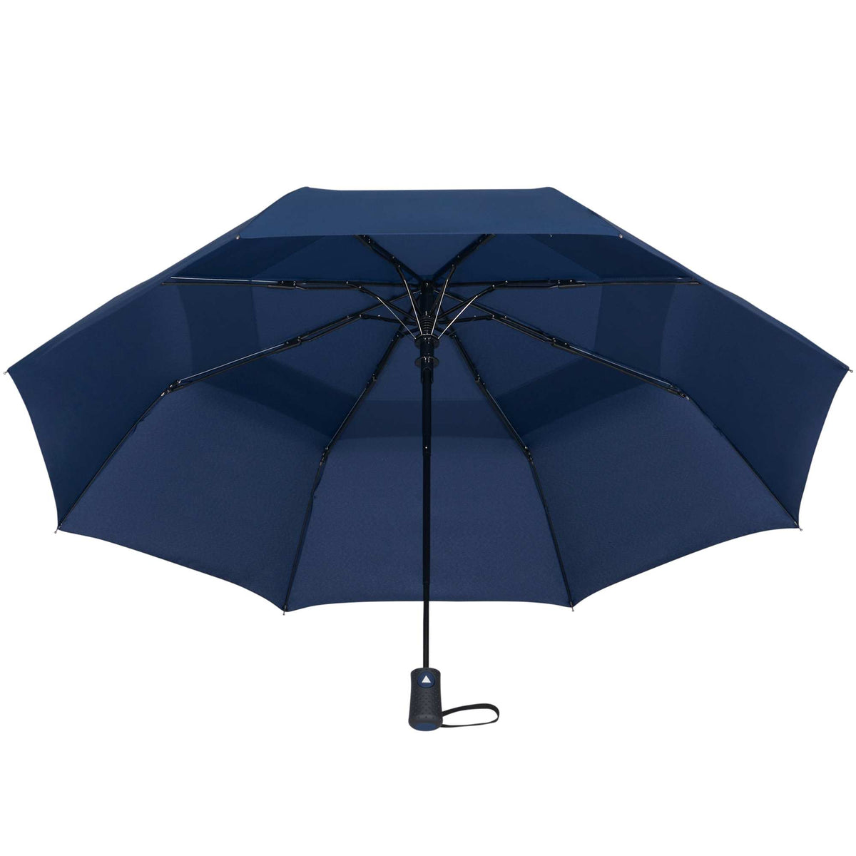 Recycled Auto-Open Folding Umbrella, 46 Inch - Navy - Bot