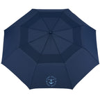 Recycled Auto-Open Folding Umbrella, 46 Inch - Navy - Front 2