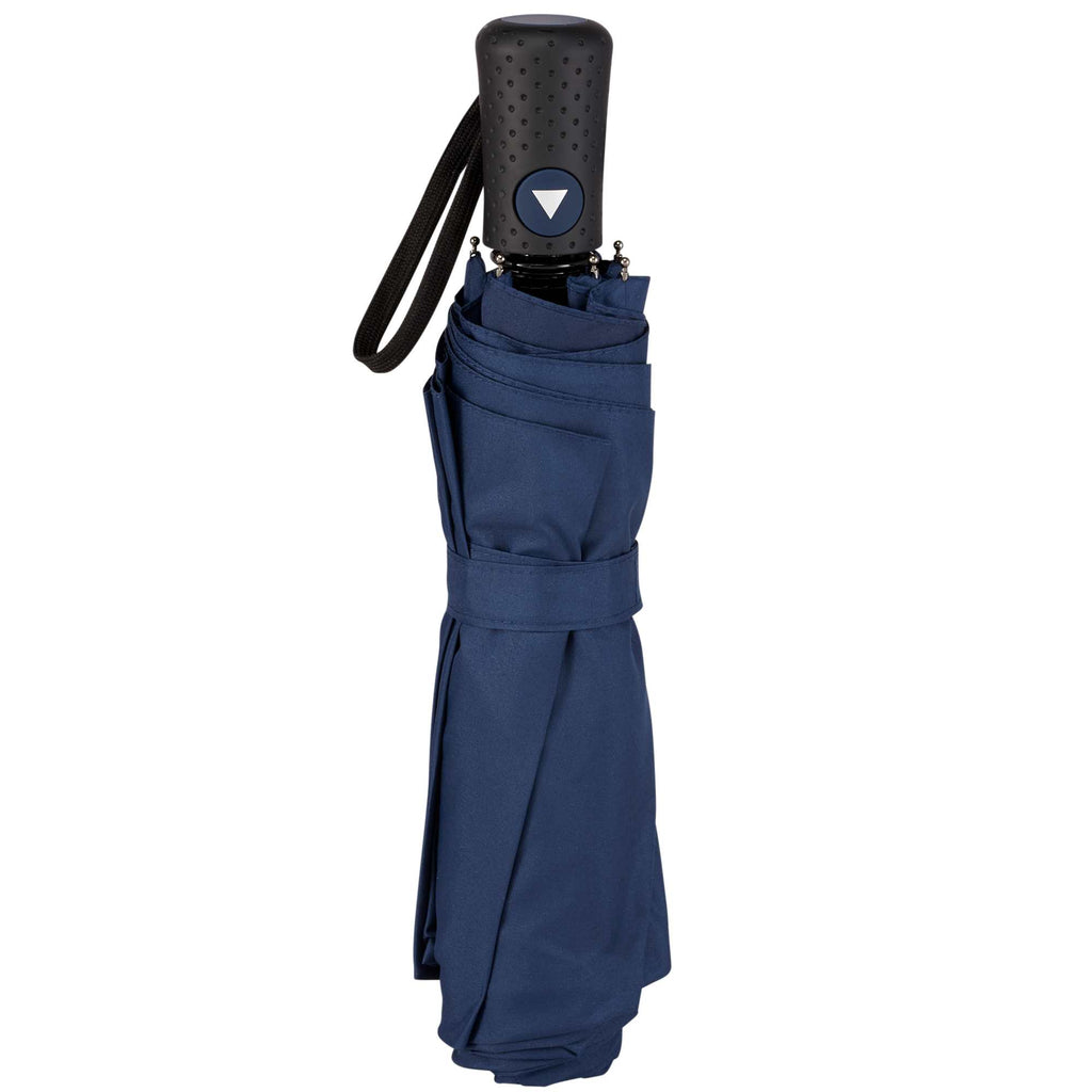 Recycled Auto-Open Folding Umbrella, 46 Inch - Navy - Front 4