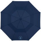 Recycled Auto-Open Folding Umbrella, 46 Inch - Navy - Front