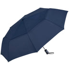Recycled Auto-Open Folding Umbrella, 46 Inch - Navy - Left Angle 3