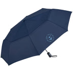 Recycled Auto-Open Folding Umbrella, 46 Inch - Navy - Left Angle