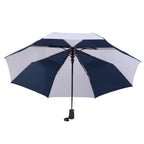 Recycled Auto-Open Folding Umbrella, 46 Inch - Navy/White - Alternate Canopy
