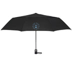 Recycled Auto-Open Folding Umbrella, 46 Inch Transfer - Black - Front 2