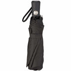 Recycled Auto-Open Folding Umbrella, 46 Inch Transfer - Black - Front 4