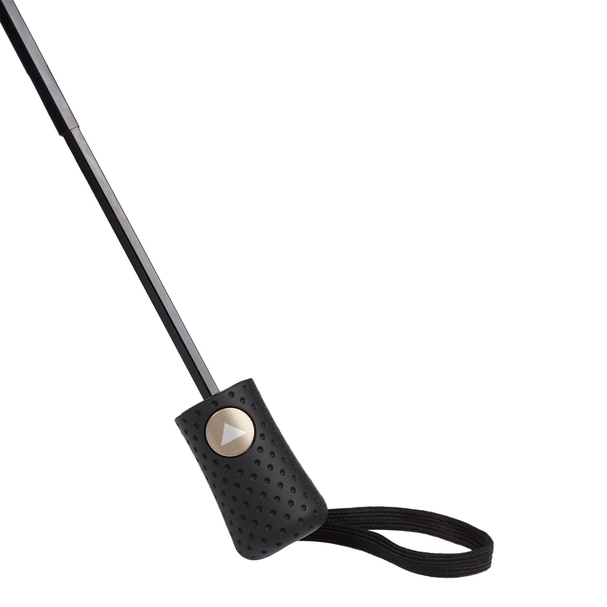 Recycled Auto-Open Folding Umbrella, 46 Inch Transfer - Black/White - Handle