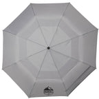Recycled Auto-Open Folding Umbrella, 46 Inch Transfer - Gray - Front