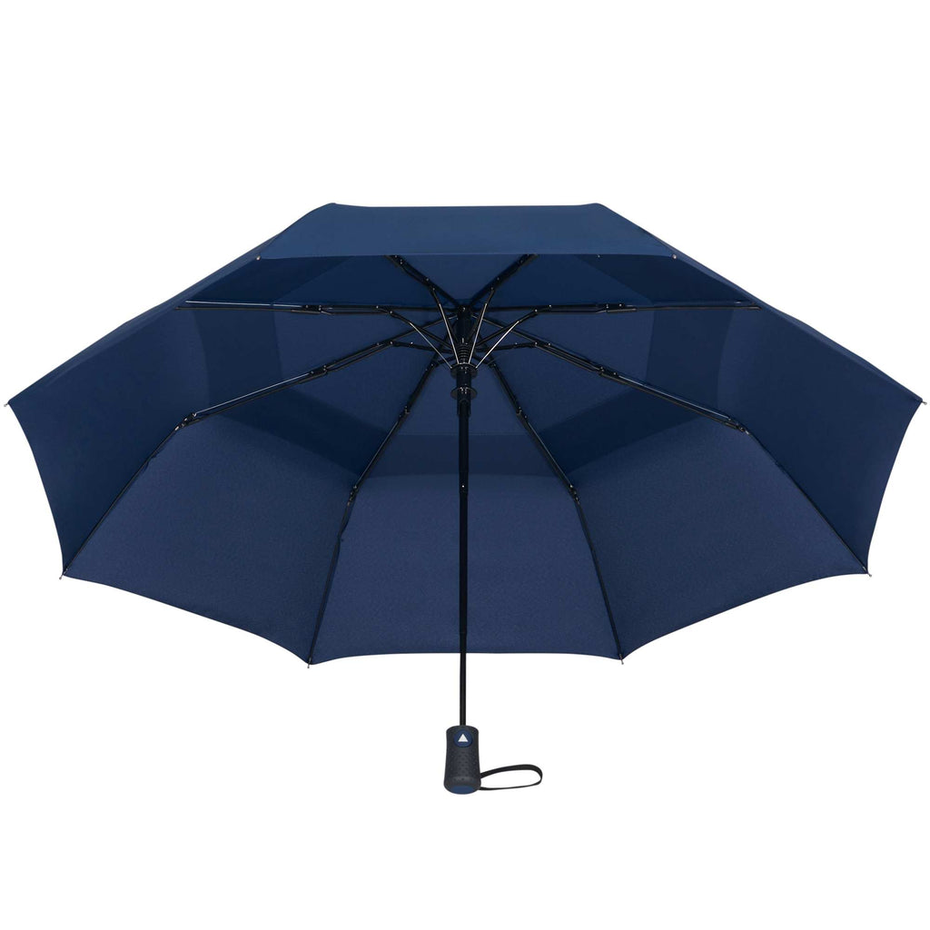 Recycled Auto-Open Folding Umbrella, 46 Inch Transfer - Navy - Bot