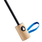 Recycled Auto-Open Folding Umbrella with Wood Handle, 42 Inch - Royal - Detail