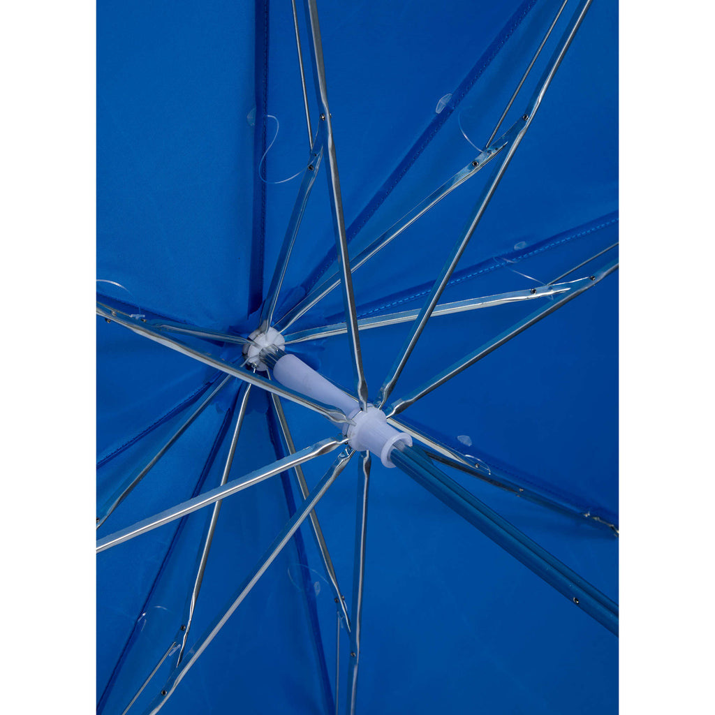 Recycled Auto-Open Folding Umbrella with Wood Handle, 42 Inch Transfer - Royal - Canopy