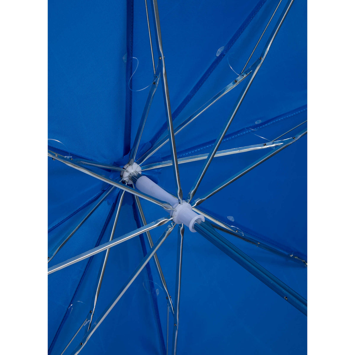 Recycled Auto-Open Folding Umbrella with Wood Handle, 42 Inch Transfer - Royal - Canopy