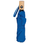 Recycled Auto-Open Folding Umbrella with Wood Handle, 42 Inch Transfer - Royal - Front 4