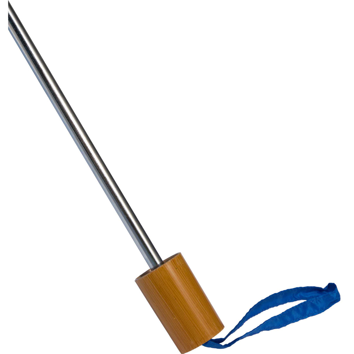 Recycled Auto-Open Folding Umbrella with Wood Handle, 42 Inch Transfer - Royal - Handle