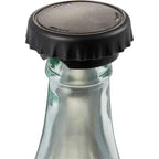 Recycled Bottle Opener and Reseal Cap Full Color - Black - Detail