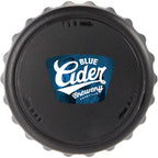 Recycled Bottle Opener and Reseal Cap Full Color - Black - Front