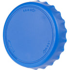 Recycled Bottle Opener and Reseal Cap Full Color - Blue - Left Angle