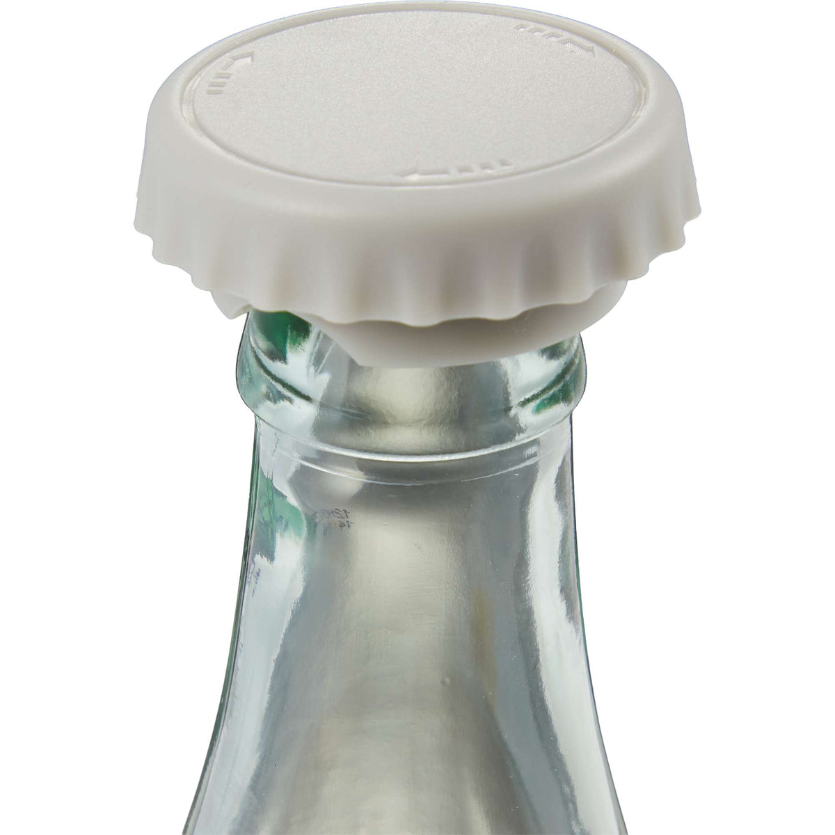 Recycled Bottle Opener and Reseal Cap Full Color - Gray - Detail