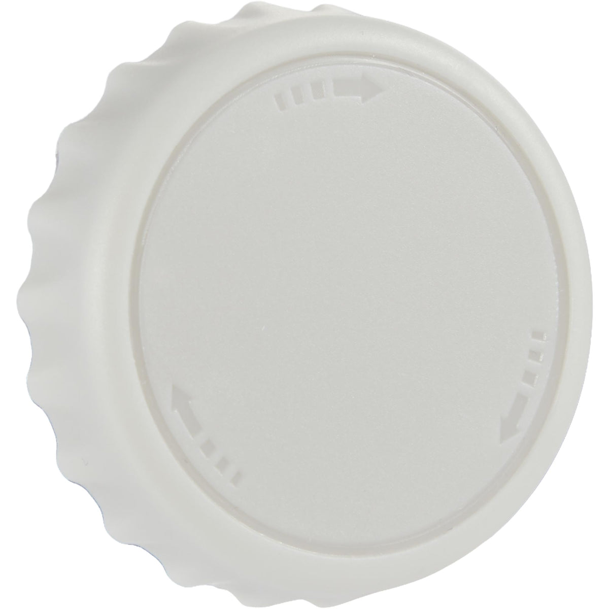 Recycled Bottle Opener and Reseal Cap Full Color - Gray - Right Angle