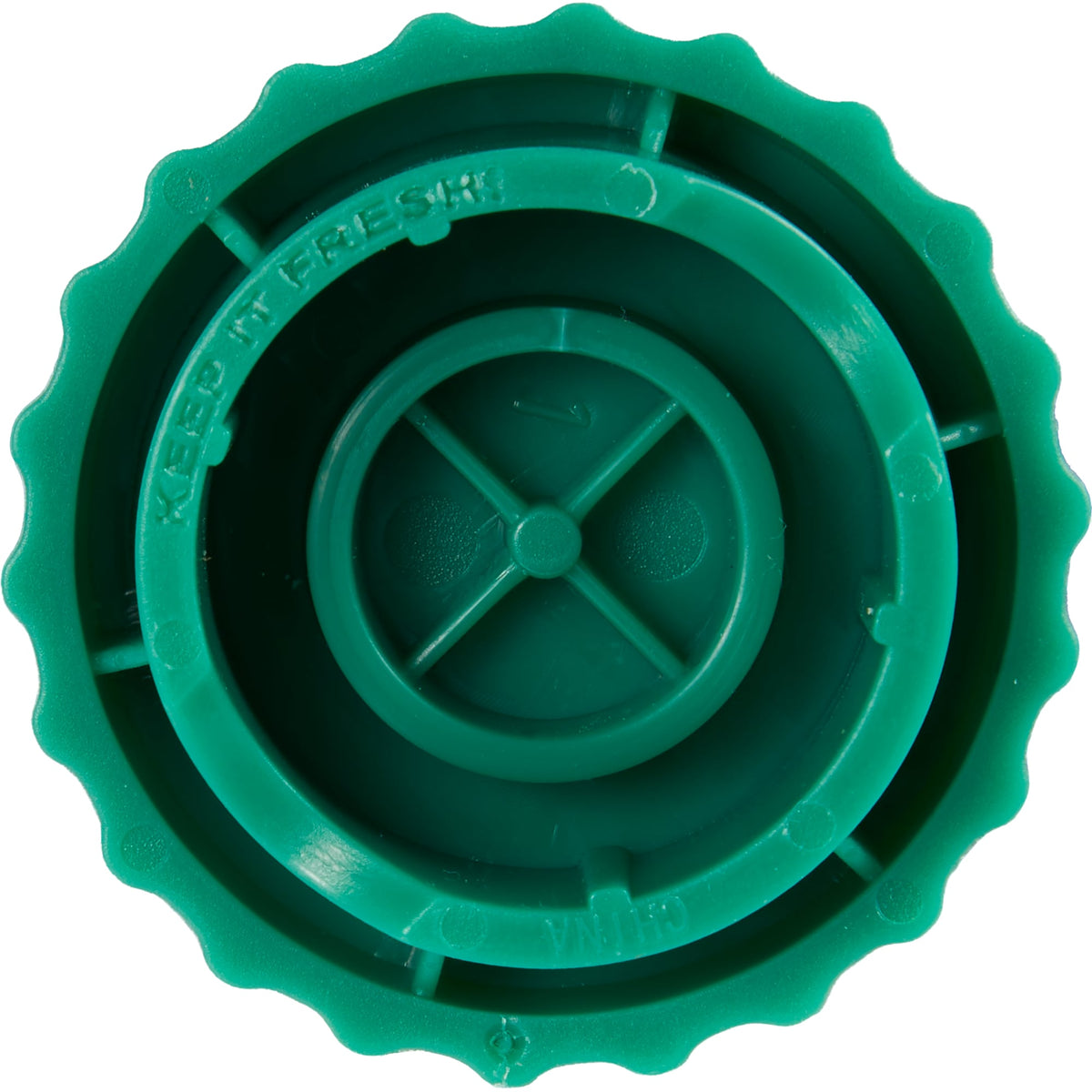 Recycled Bottle Opener and Reseal Cap Full Color - Green - Back
