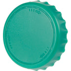 Recycled Bottle Opener and Reseal Cap Full Color - Green - Left Angle