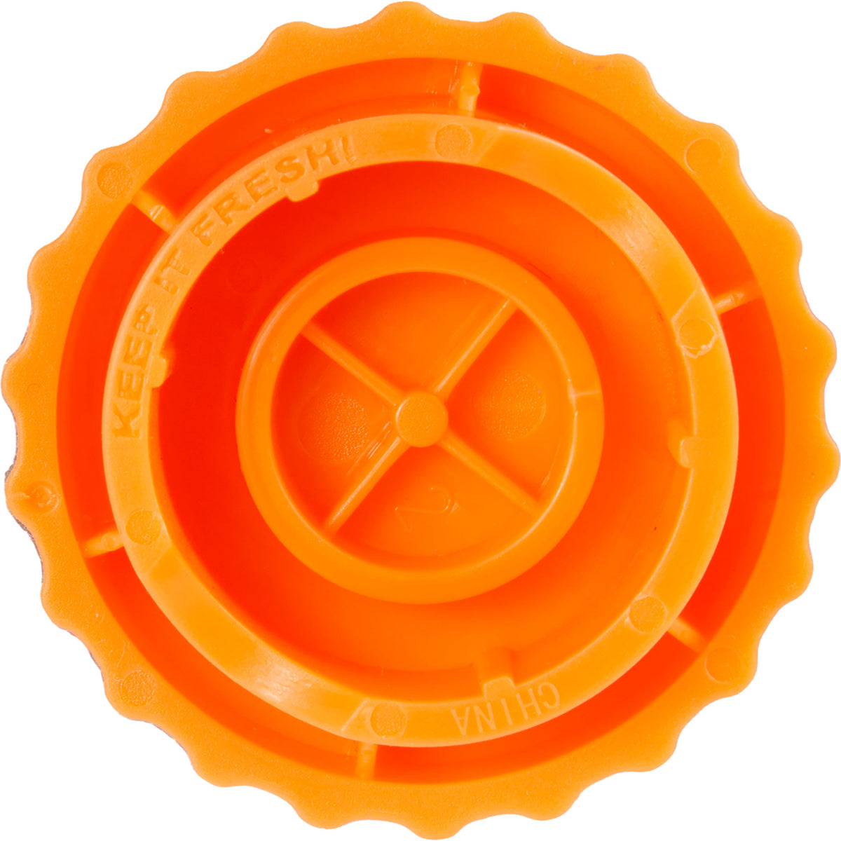 Recycled Bottle Opener and Reseal Cap Full Color - Orange - Back