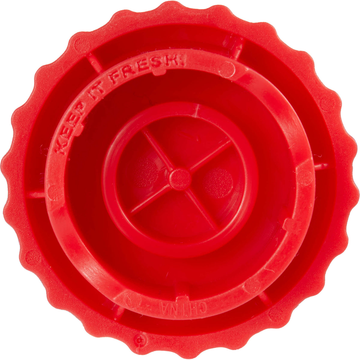 Recycled Bottle Opener and Reseal Cap Full Color - Red - Back
