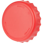 Recycled Bottle Opener and Reseal Cap Full Color - Red - Left Angle