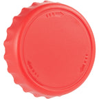 Recycled Bottle Opener and Reseal Cap Full Color - Red - Right Angle