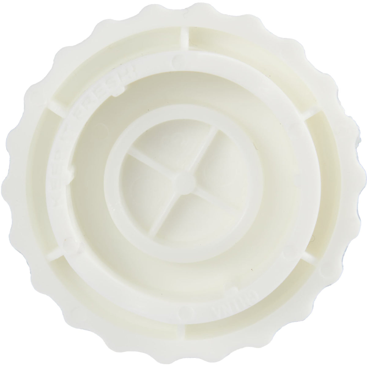 Recycled Bottle Opener and Reseal Cap Full Color - White - Back