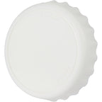 Recycled Bottle Opener and Reseal Cap Full Color - White - Left Angle