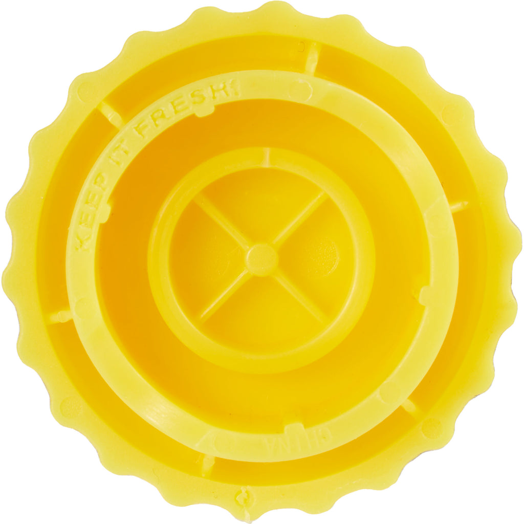 Recycled Bottle Opener and Reseal Cap Full Color - Yellow - Back