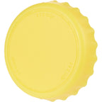 Recycled Bottle Opener and Reseal Cap Full Color - Yellow - Left Angle