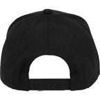 Recycled Canvas Five Panel Ball Cap Embroidery - Black - Back