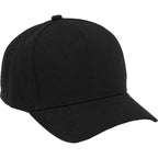 Recycled Canvas Five Panel Ball Cap Embroidery - Black - Right Angle