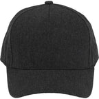 Recycled Canvas Five Panel Ball Cap Embroidery - Grey Smoke - Front