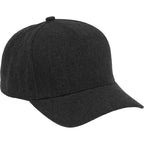 Recycled Canvas Five Panel Ball Cap Embroidery - Grey Smoke - Right Angle