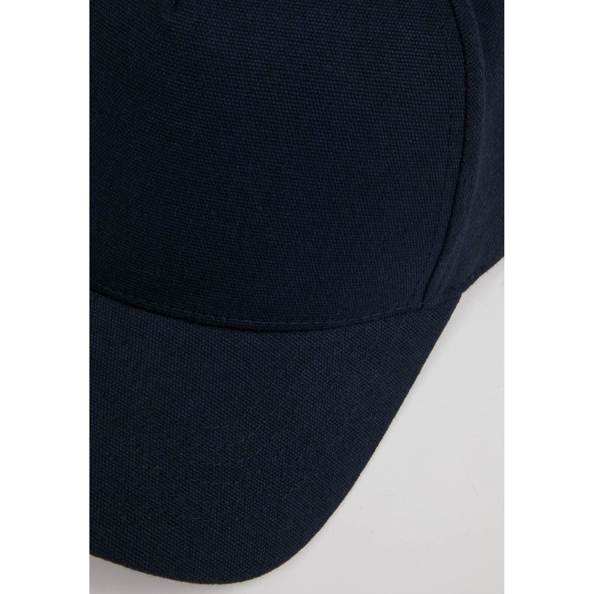 Recycled Canvas Five Panel Ball Cap Embroidery - Navy - Detail