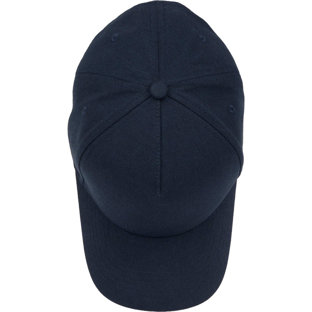 Recycled Canvas Five Panel Ball Cap Embroidery - Navy - Top