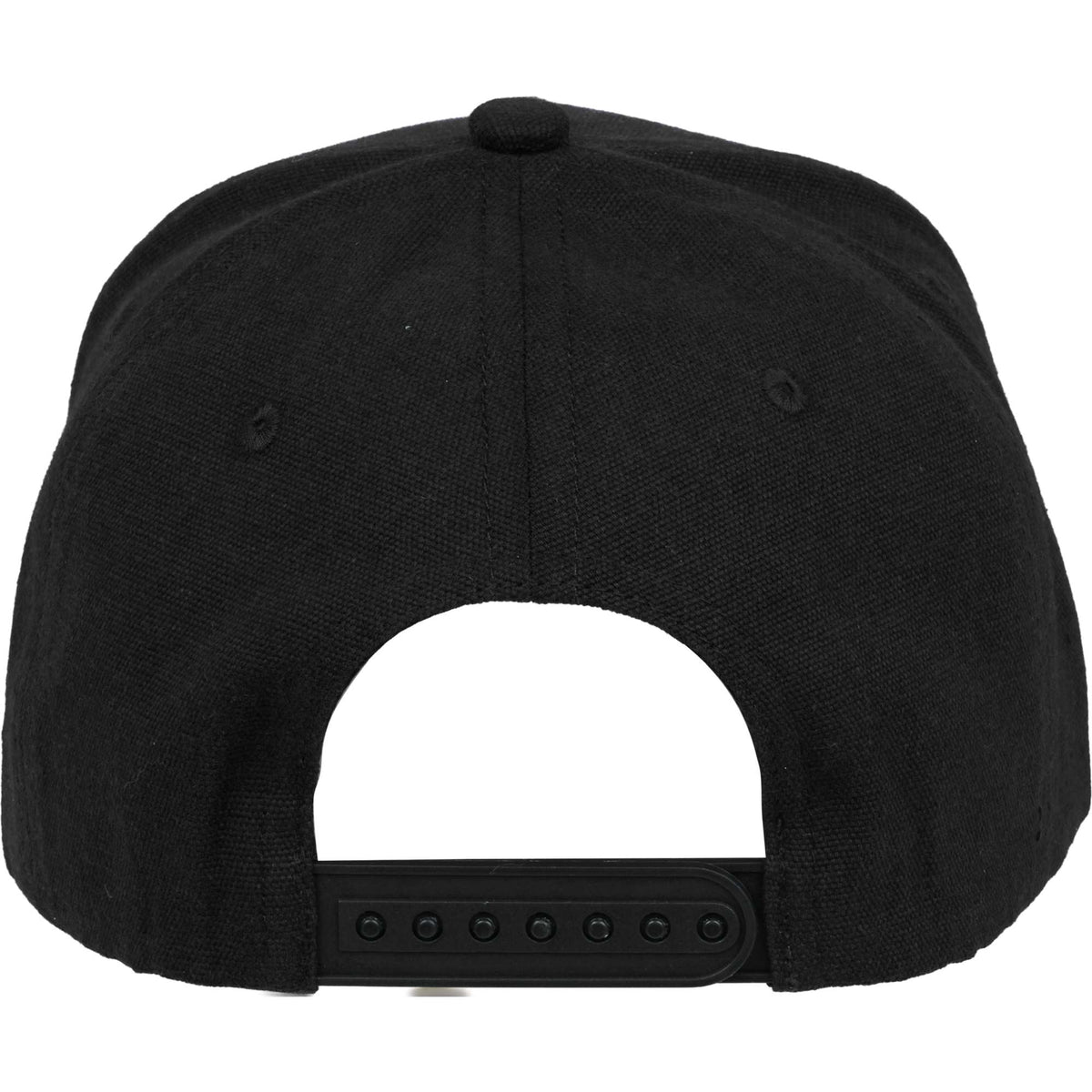 Recycled Canvas Five Panel Ball Cap Transfer - Black - Back
